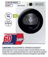Samsung - Asciugatrice DV90DG52A0AHET