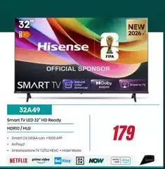 Hisense - Smart Tv Led 32" Hd Ready Hdr10/hig