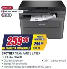 Brother - Stampante Laser DCPL2627DWXL Brother - Stampante Laser DCPL2627DWXL
