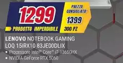 Lenovo - Notebook Gaming Loq 15irx10 83je00dlix