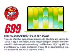 Apple - Macbook Neo 13" A18 Pro 256 Gb