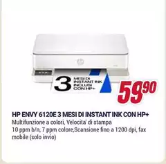 HP - 6120e 3 Mesi Di Instant Ink Con Hp+