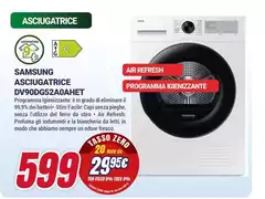 Samsung - Asciugatrice DV90DGS2A0AHET Samsung - Asciugatrice DV90DGS2A0AHET