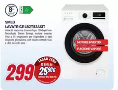 Smeg - LB2T82ASTIT lavatrice Libera installazione 8,523 L E Argento Smeg - LB2T82ASTIT lavatrice Libera installazione 8,523 L E Argento