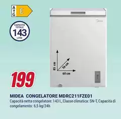 Midea - Congelatore MDRC211FZ601 Midea - Congelatore MDRC211FZ601