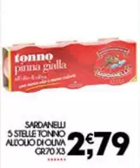 Sardanelli - 5 Stelle Tonno All'Olio Di Oliva Sardanelli - 5 Stelle Tonno All'Olio Di Oliva