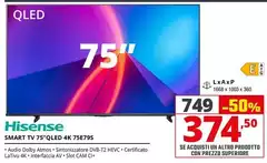 Hisense - Smart Tv 75"Qled 4K 75E79S Hisense - Smart Tv 75"Qled 4K 75E79S