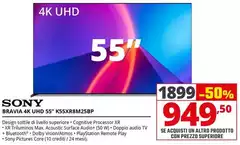Sony - Bravia Qd-Oled 4K Ultra Hd 55" K55XR8M25BP Sony - Bravia Qd-Oled 4K Ultra Hd 55" K55XR8M25BP