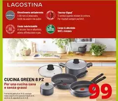 Lagostina - Cucina Green 8 Pz Lagostina - Cucina Green 8 Pz