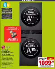 LG - Lavatrice + Asciugatrice Washtower 12/10 Kg WT1210BBF LG - Lavatrice + Asciugatrice Washtower 12/10 Kg WT1210BBF