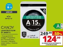 Candy - Lavatrice Slim EY 26SB7-S Candy - Lavatrice Slim EY 26SB7-S