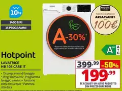 Hotpoint - Lavatrice HB 103 CARE IT Hotpoint - Lavatrice HB 103 CARE IT