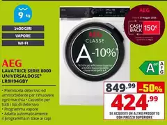 Aeg - Lavatrice Serie 8000 Universaldose LR8H94GBY Aeg - Lavatrice Serie 8000 Universaldose LR8H94GBY