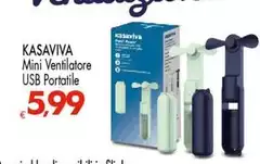 Kasaviva - Mini Ventilatore Usb Portatile