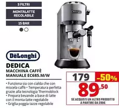 De Longhi - Macchina Caffè Manuale EC685.M/W De Longhi - Macchina Caffè Manuale EC685.M/W