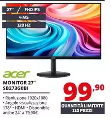 Acer - Monitor 27" SB273G0BI Acer - Monitor 27" SB273G0BI