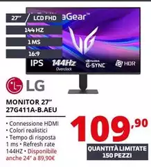 LG - Monitor 27" 27G411A-B.AEU LG - Monitor 27" 27G411A-B.AEU