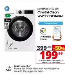 Samsung - Lavatrice Crystal Clean WW80CGC04DAE Samsung - Lavatrice Crystal Clean WW80CGC04DAE