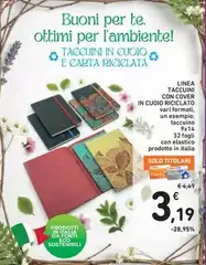 Linea -  Taccolini Con Cover In Cuoio Riciclato