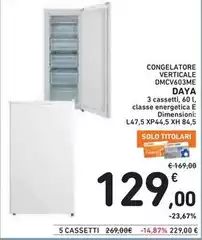 Daya - Congelatore Verticale Dmcv603me Daya - Congelatore Verticale Dmcv603me
