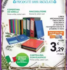 Linea -  Archivizione Tinta Unita Ecologica