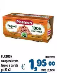 Plasmon - Omogeneizzato Fagioli E Carote