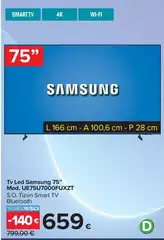 Samsung - Tv Led 75" Mod. UE75U700OUFUXZT Samsung - Tv Led 75" Mod. UE75U700OUFUXZT