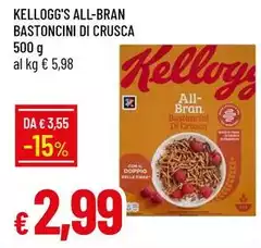Kelloggs - All-Bran Bastoncini Di Crusca Kelloggs - All-Bran Bastoncini Di Crusca