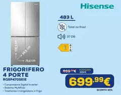Hisense - Frigorifero 4 Porte RQ5470SEIE Hisense - Frigorifero 4 Porte RQ5470SEIE