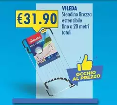 Vileda - Stendino Brezza Estensibile Fino A 20 Metri Totali Vileda - Stendino Brezza Estensibile Fino A 20 Metri Totali