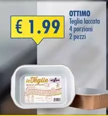 Ottimo - Teglia Laccata 4 Porzioni 2 Pezzi Ottimo - Teglia Laccata 4 Porzioni 2 Pezzi