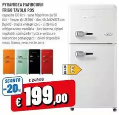 Pyramidea - MAMB0105R Frigo Tavolo Ros Pyramidea - MAMB0105R Frigo Tavolo Ros