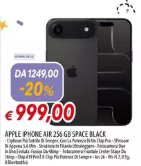 Apple - iPhone Air 256GB Space Black Apple - iPhone Air 256GB Space Black