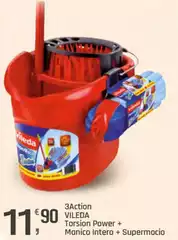 Vileda - 3Action Torsion Power + Manica Intero + Supermocio