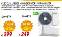 Argo - Climadesign Condizionatore Wifi Inverter Argo - Climadesign Condizionatore Wifi Inverter