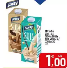 Sorsy - Bevanda Vegetale Di Soia Alla Vaniglia Sorsy - Bevanda Vegetale Di Soia Alla Vaniglia