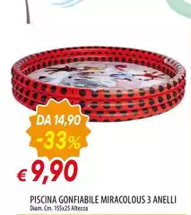 Piscina Gonfiabile Miracolous 3 Anelli