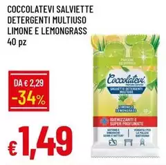 Coccolatevi - Salviette Detergenti Multiuso Limone E Lemongrass Coccolatevi - Salviette Detergenti Multiuso Limone E Lemongrass