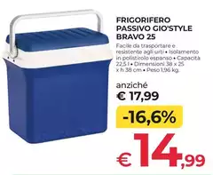 Frigorifero Passivo Gio'style Bravo 25 Frigorifero Passivo Gio'style Bravo 25