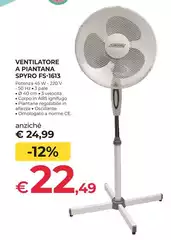 Ventilatore A Piantana Spyro FS-1613 Ventilatore A Piantana Spyro FS-1613