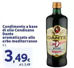 Dante - Condimento A Base Di Olio Condisano  Aromatizzato Alle Erbe Mediterranee