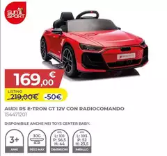 Sun & Sport - Audi RS E-TRON GT 12V Con Radiocomando Sun & Sport - Audi RS E-TRON GT 12V Con Radiocomando
