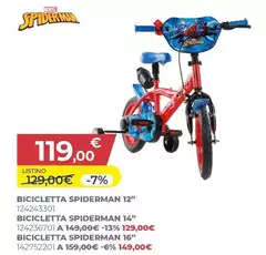 Bicicletta Spiderman 12" Bicicletta Spiderman 12"