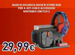 Nacon - Base Di Ricarica Dock'n Store Rgb Per 4 Joy Con E Accessori Nintendo Switch 2 Nacon - Base Di Ricarica Dock'n Store Rgb Per 4 Joy Con E Accessori Nintendo Switch 2