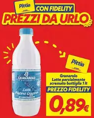 Granarolo - Latte Parzialmente Scremato Bottiglia