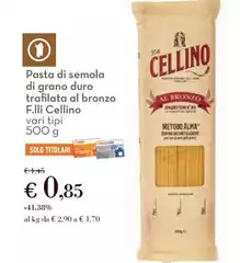 F.lli Cellino - Pasta Di Semola Di Grano Duro Trafilata Al Bronzo F.lli Cellino - Pasta Di Semola Di Grano Duro Trafilata Al Bronzo