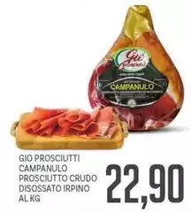 Gio Prosciutti - Prosciutto Crudo Disossato Irpino Gio Prosciutti - Prosciutto Crudo Disossato Irpino