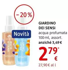 Giardino Dei Sensi - Acqua Profumata Assort. Giardino Dei Sensi - Acqua Profumata Assort.