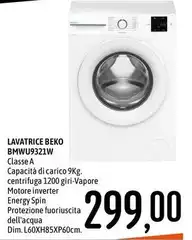 Beko - Lavatrice Bmwu9321w Beko - Lavatrice Bmwu9321w