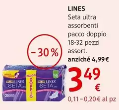 Lines - Seta Ultra Assorbenti Pacco Doppio 18 - 32 Pezzi, Assort.